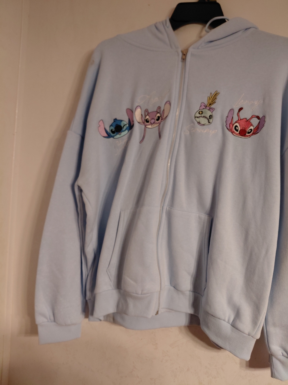 Disney Lilo & Stitch Light Blue Kids Zip Hoodie Jacket